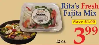 DeMoulas Market Basket Rita's Fresh Fajita Mix offer