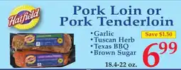 DeMoulas Market Basket Hatfield Pork Loin or Pork Tenderloin offer