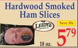 DeMoulas Market Basket Leidy's hardwood smoked ham slices offer