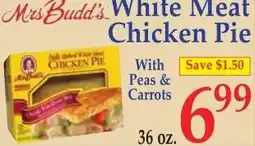 DeMoulas Market Basket Mrs Budd's White Meat Chicken Pie offer