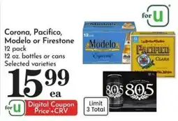 Food Pavilion Corona, Pacifico, Modelo or Firestone offer