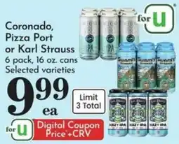 Food Pavilion Coronado Pizza Port or Karl Strauss offer