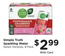 Pay Less Simple Truth Sparkling Water offer