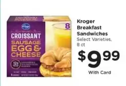 Pay Less Kroger breakfast sandwiches offer