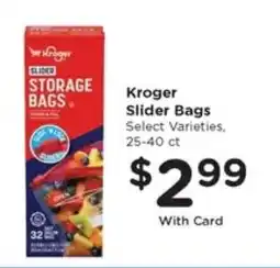 Pay Less Kroger slider bags offer
