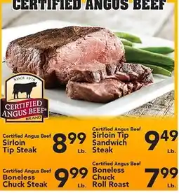 Eurofresh Market Certified Angus Beef Sirloin Tip Steak offer