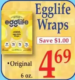 DeMoulas Market Basket Egglife Wraps offer