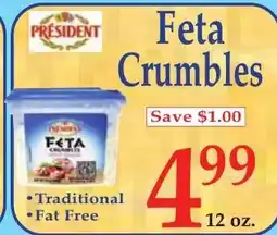 DeMoulas Market Basket President feta crumbles offer