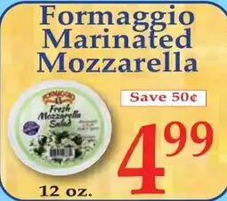 DeMoulas Market Basket Formaggio Marinated Mozzarella offer