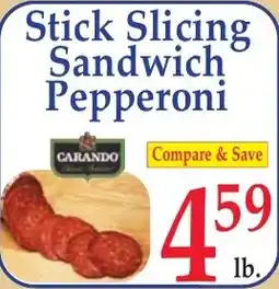 DeMoulas Market Basket Carando stick slicing sandwich pepperoni offer