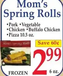 DeMoulas Market Basket Mom's Spring Rolls offer