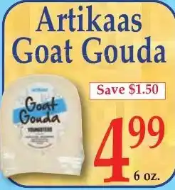DeMoulas Market Basket Artikaas Goat Gouda offer