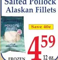 DeMoulas Market Basket Salted Pollock Alaskan Fillets offer