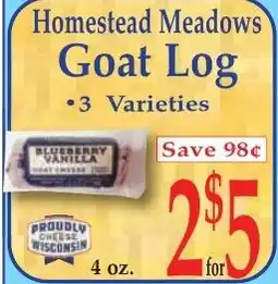 DeMoulas Market Basket Homestead Meadows Goat Log offer
