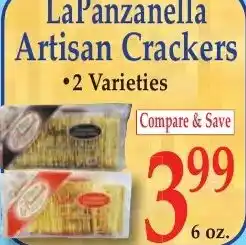 DeMoulas Market Basket LaPanzanella artisan crackers offer