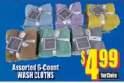 Reams Assorted 6-Count Wash Cloths offer