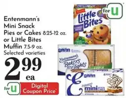 Food Pavilion Entenmann's Mini Snack Pies or Cakes or Little Bites Muffin offer