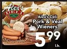Eurofresh Market Alex's Deli Pork & Veal Wieners offer