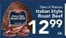 Eurofresh Market Dietz & Watson Italian Style Roast Beef offer