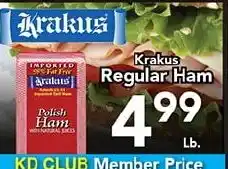 Eurofresh Market Krakus regular ham offer