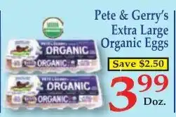 DeMoulas Market Basket Pete & Gerry's Extra Large Organic Eggs offer