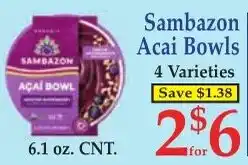 DeMoulas Market Basket Sambazon Acai Bowls offer