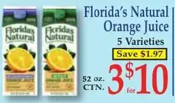 DeMoulas Market Basket Florida's Natural Orange Juice offer