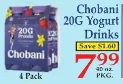 DeMoulas Market Basket Chobani 20G Yogurt Drinks offer