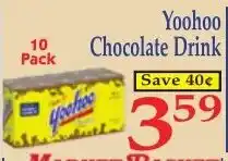 DeMoulas Market Basket YooHoo Chocolate Drink offer