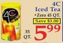 DeMoulas Market Basket 4C Iced Tea offer