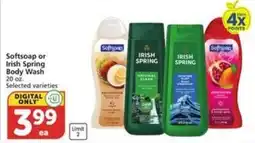 Food Pavilion Softsoap or Irish Spring Body Wash offer