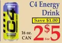 DeMoulas Market Basket C4 Energy Drink offer