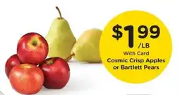 Pay Less Cosmic Crisp Apples or Bartlett Pears offer