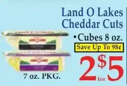 DeMoulas Market Basket Land O Lakes Cheddar Cuts offer