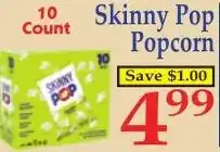 DeMoulas Market Basket Skinny Pop Popcorn offer