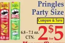 DeMoulas Market Basket Pringles Party Size offer