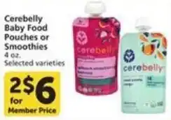 Food Pavilion Cerebelly baby food pouches or smoothies offer