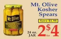 DeMoulas Market Basket Mt. Olive Kosher Spears offer
