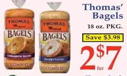 DeMoulas Market Basket Thomas' Bagels offer