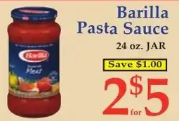 DeMoulas Market Basket Barilla pasta sauce offer