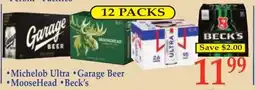DeMoulas Market Basket Michelob Ultra, Garage Beer, Moosehead and Beck's offer