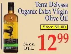 DeMoulas Market Basket Terra Delyssa organic extra virgin olive oil offer