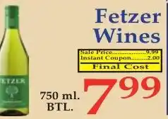 DeMoulas Market Basket Fetzer Wines offer