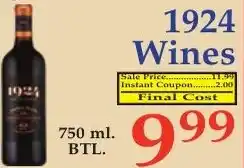 DeMoulas Market Basket 1924 Wines offer