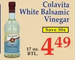 DeMoulas Market Basket Colavita White Balsamic Vinegar offer