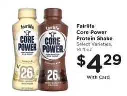 Pay Less Fairlife core power protein shake offer