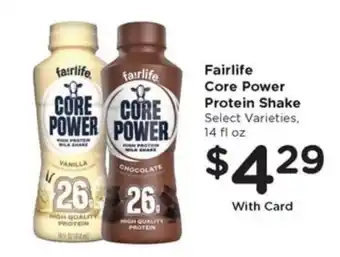 Fairlife core power protein shake