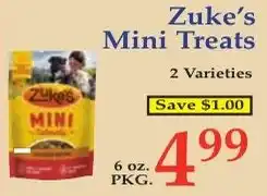 DeMoulas Market Basket Zuke's Mini Treats offer