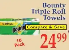 DeMoulas Market Basket Bounty triple roll towels offer