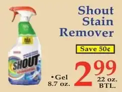 DeMoulas Market Basket Shout Stain Remover offer